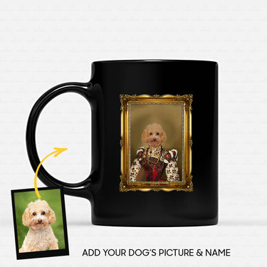 Personalized Dog Gift Idea - Royal Dog's Portrait 34 For Dog Lovers - Black Mug